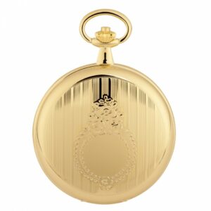 OROLOGIO DA TASCA CAPITAL AL QUARZO DOPPIA CASSA LAMINATO IN ORO