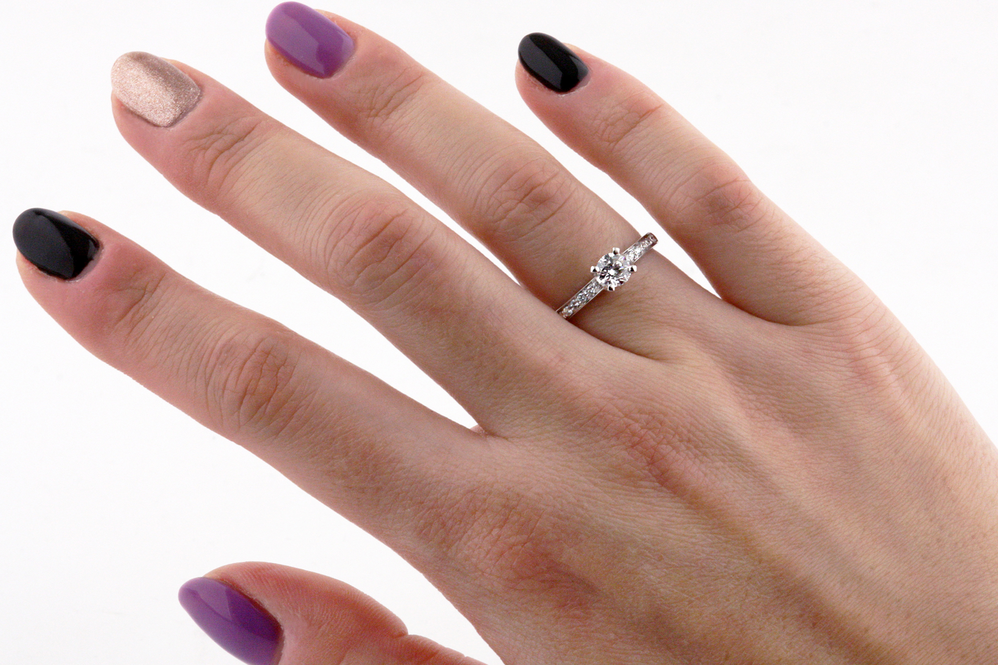 Anello diamante 0.5 carati sale
