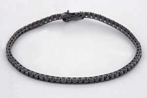 bracciale tennis diamanti neri