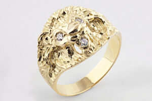anello oro leone