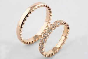 rose gold wedding rings